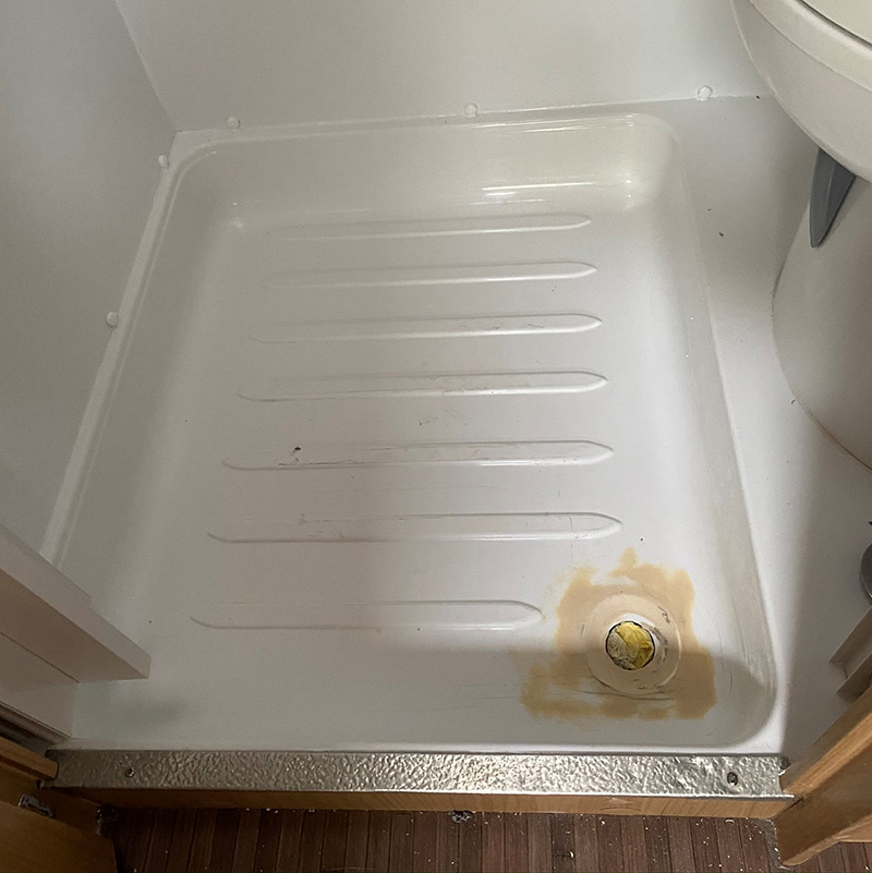 Shower tray repair for caravans and motorhomes. Our specialist technicians are equipped with state-of-the-art tools and equipment specifically designed for caravan and motorhome sink and shower tray repairs.